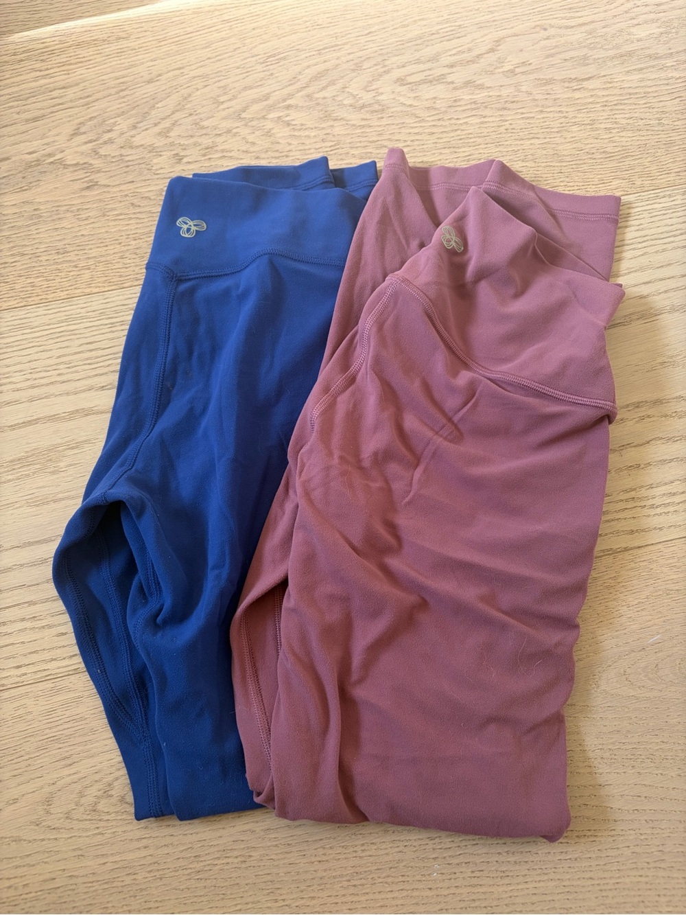 Aritzia Girls' Active Leggings in Blue and Mauve